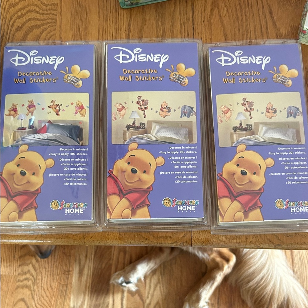 Disney Winnie the Pooh Wall Stickers - Purple and Yellow
